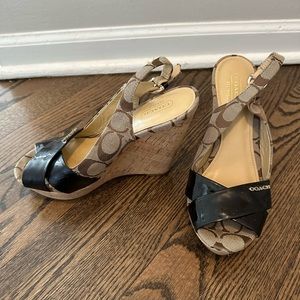 Coach wedge sandals- used in good condition size 7